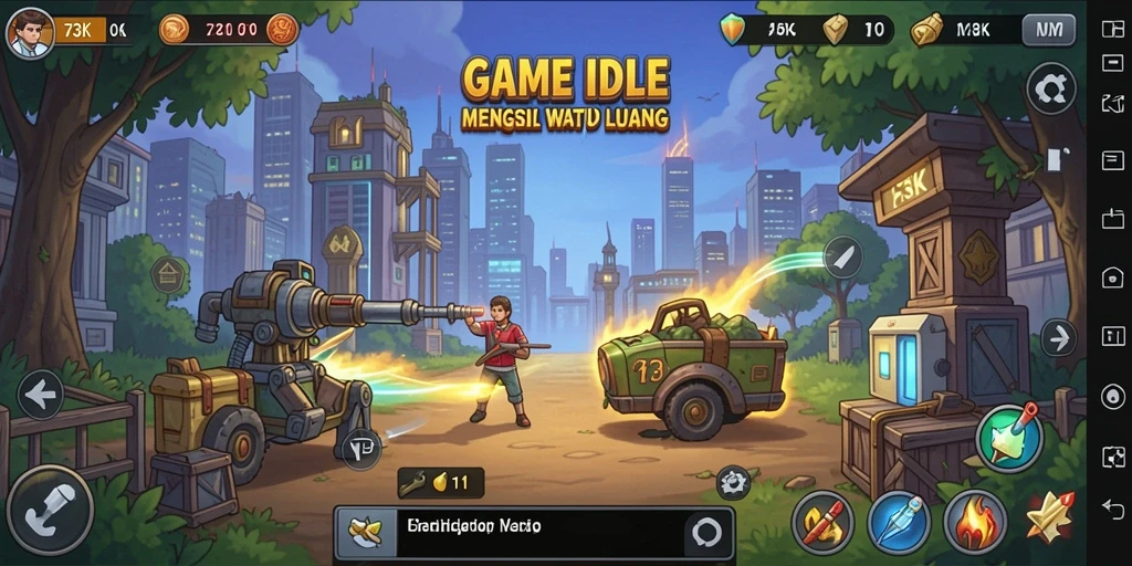 Gameplay 73K yang seru dalam genre Idle.