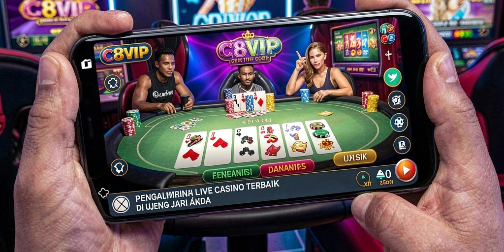 Tampilan permainan Live Casino yang menarik dan interaktif di C8VIP.