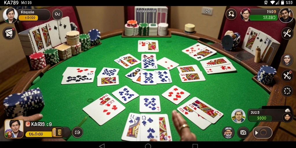 Screenshot gameplay KA789 menampilkan pertandingan Gaple yang seru.