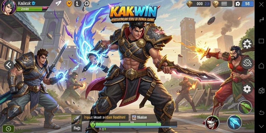 Tangkapan layar menunjukkan aksi pertarungan mendebarkan di KAKWIN.
