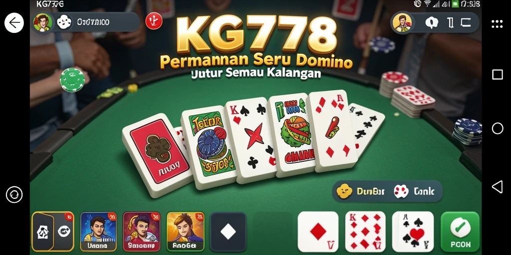 Tangkapan layar dari permainan Domino yang seru di KG778.