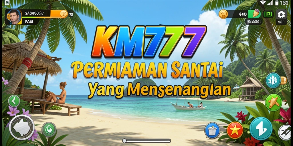Tampilan gameplay menarik dari KM777 yang penuh warna dan menyenangkan.