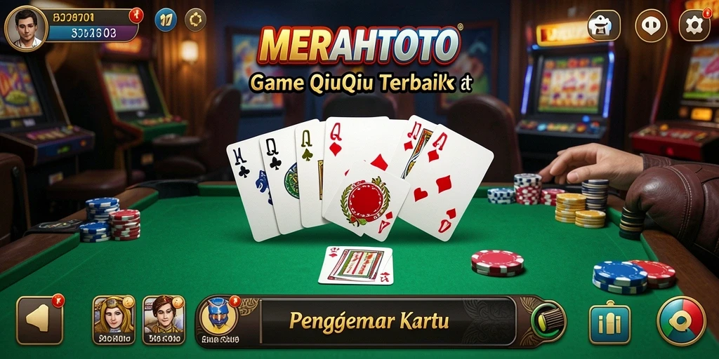 Tampilan gameplay seru dalam MERAHTOTO saat bermain QiuQiu.