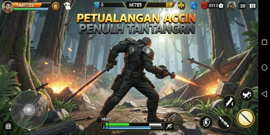 Tampak seru saat karakter melawan musuh di MVP789.