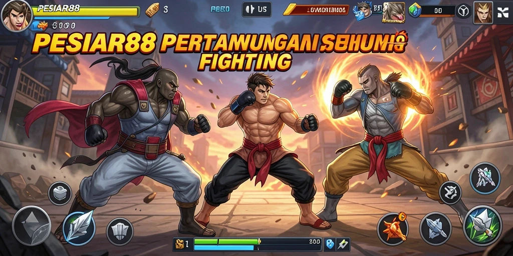 Gameplay seru PESIAR88 dalam pertarungan Fighting.