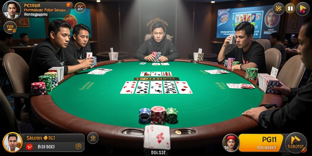 Tampilan grafis menawan saat bermain poker di PG11.