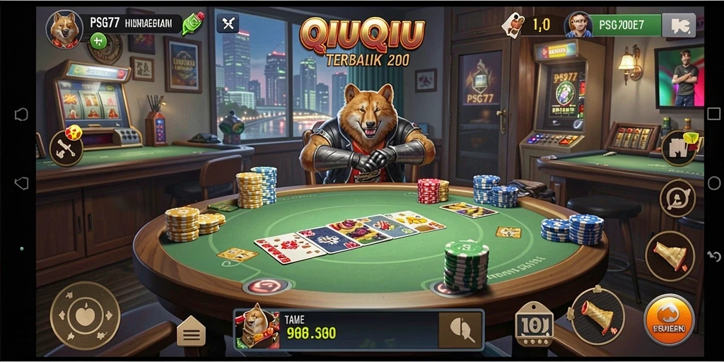 Tampilan gameplay QiuQiu yang seru di PSG77.