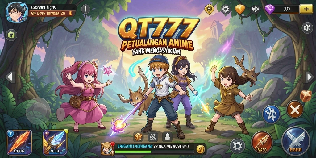 Tampilan gameplay yang menakjubkan dengan karakter Anime.
