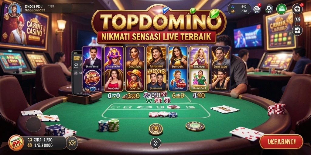 Tampilan gameplay Live Casino yang menarik di TOPDOMINO.